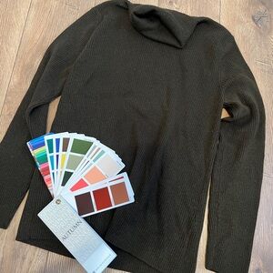 Dark Brown 100% Pure New Wool Turtleneck